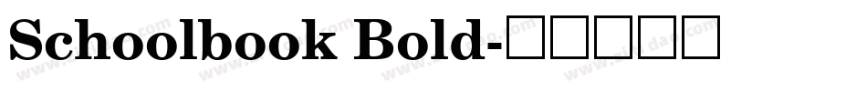 Schoolbook Bold字体转换